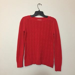 Banana Republic Red Crewneck Pullover Sweater